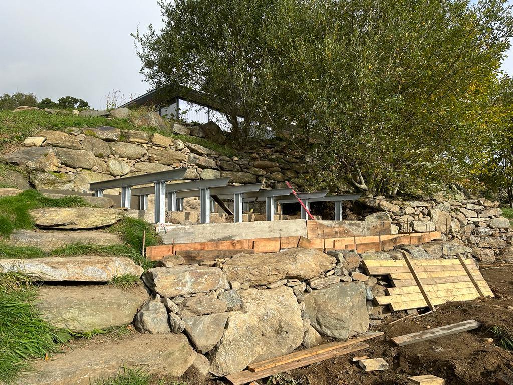 High-End Residential Property 5 Before: inherited steel frame deck structure requiring rectification