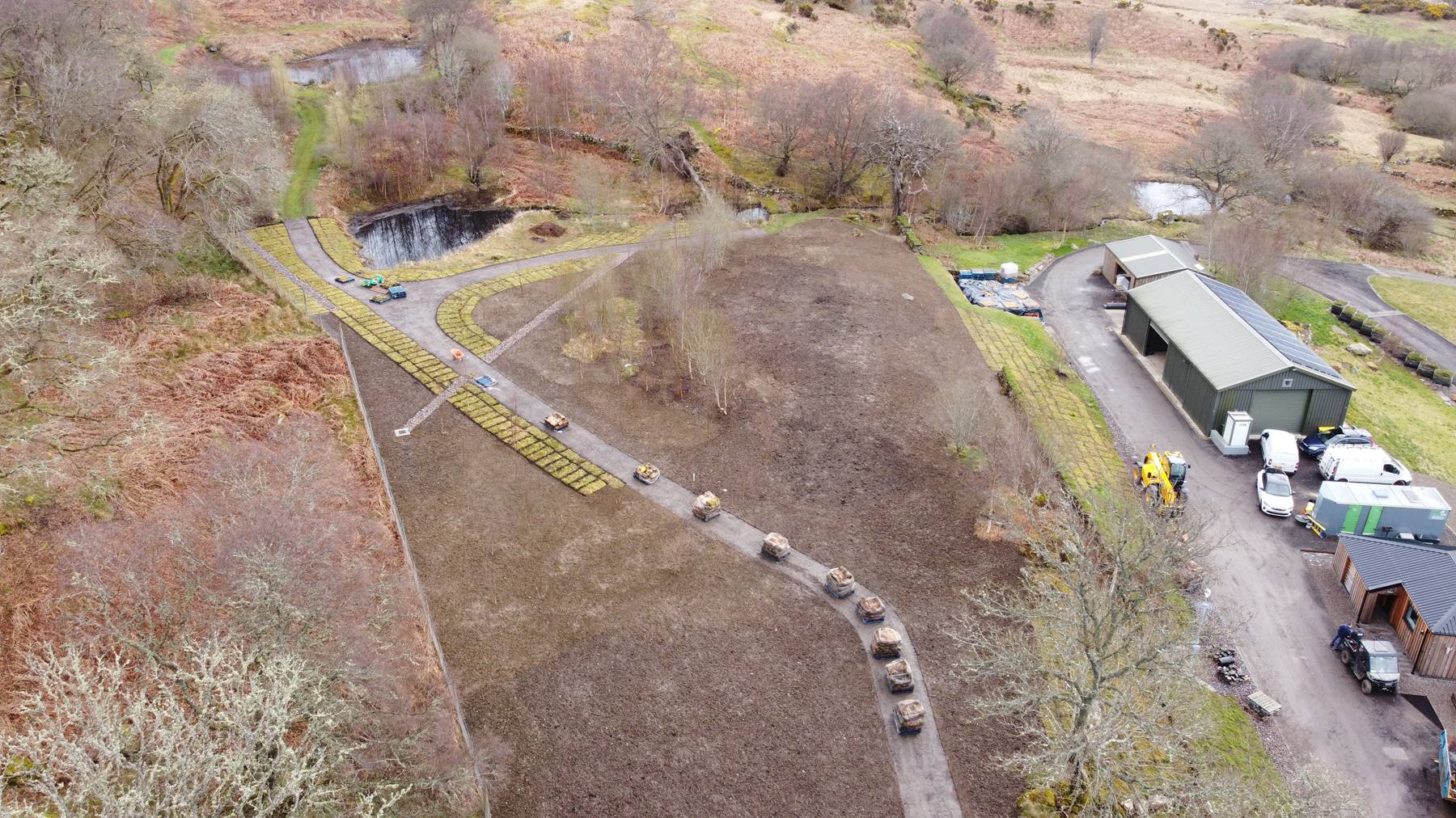 High-End Residential Property 8 Aerial view of estate landscaping works